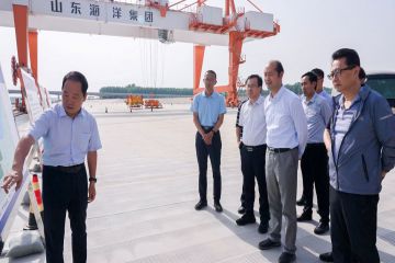 交通运输部总工程师李天碧到小清河高青港调研